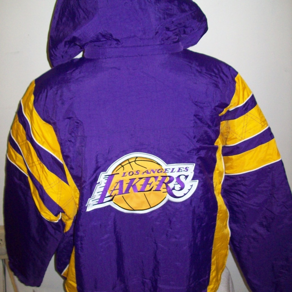 LOS ANGELES LAKERS Starter Half Zip Hooded Jacket SMALL_4